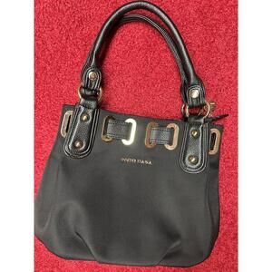 PACO CASA handbag  purse, black with gold hardware